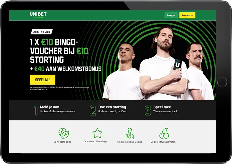 Unibet Bingo op iPad